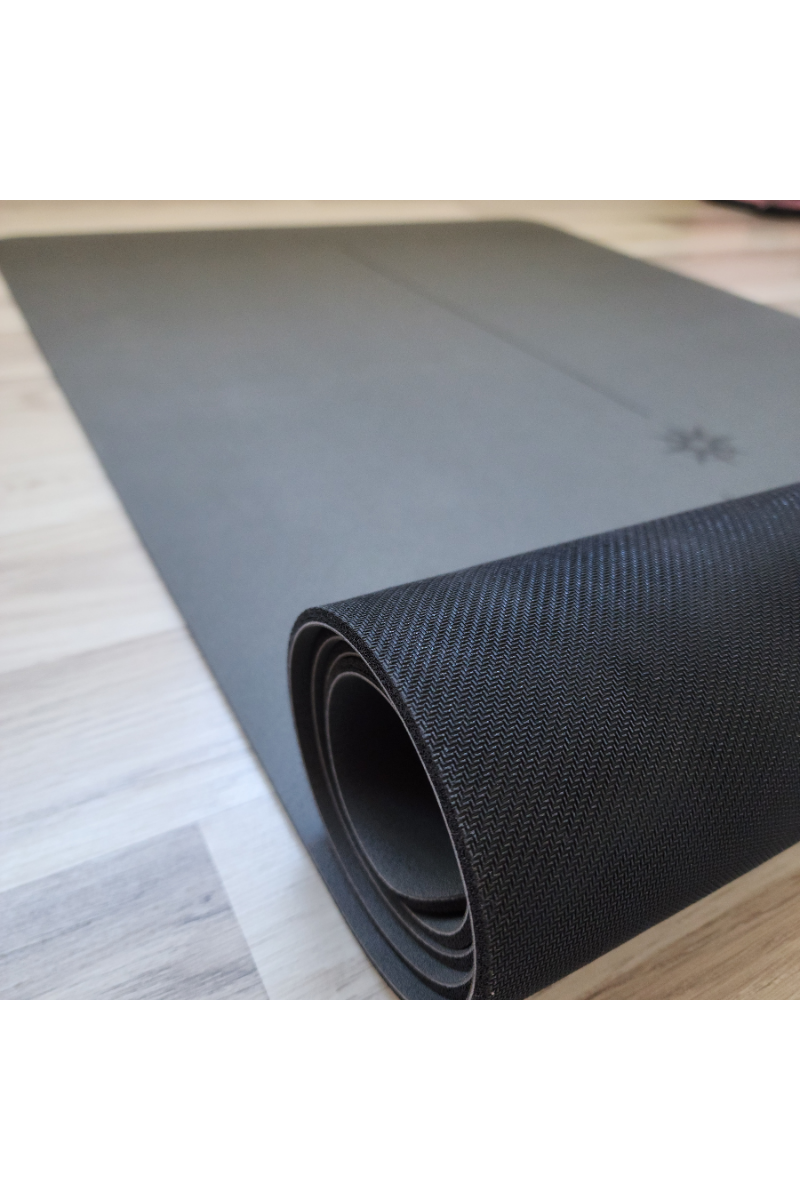 Yoga Matı Kaydırmaz Doğal Kauçuk 5mm Gri
