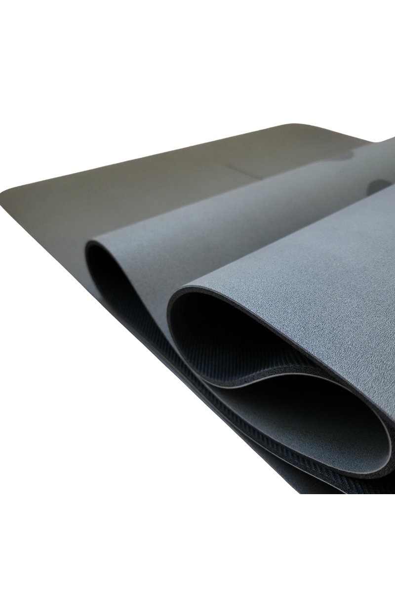 Yoga Matı Kaydırmaz Doğal Kauçuk 5mm Gri