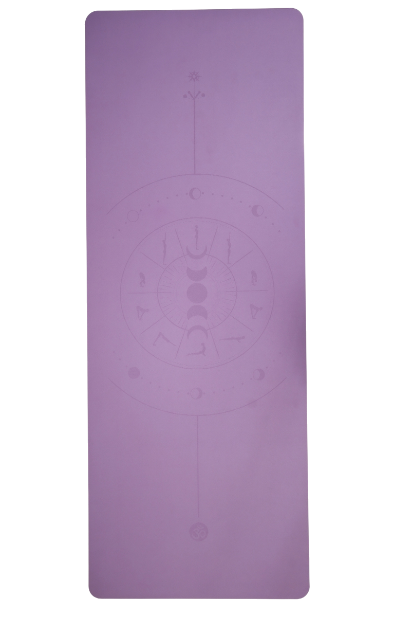 Yoga/Pilates Matı Kaydırmaz Doğal Kauçuk 5mm Mor Çember