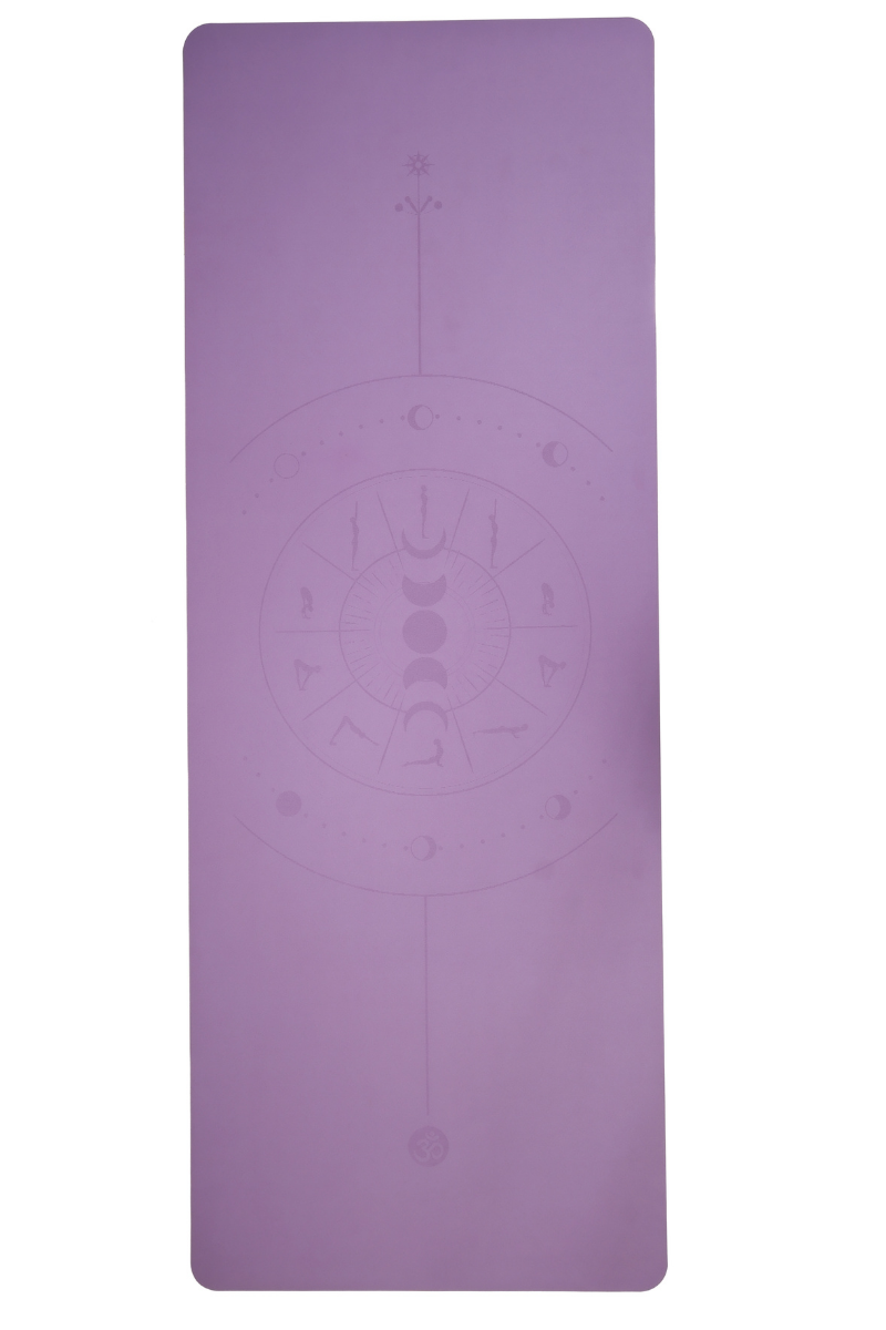 Yoga/Pilates Matı Kaydırmaz Doğal Kauçuk 5mm Mor Çember