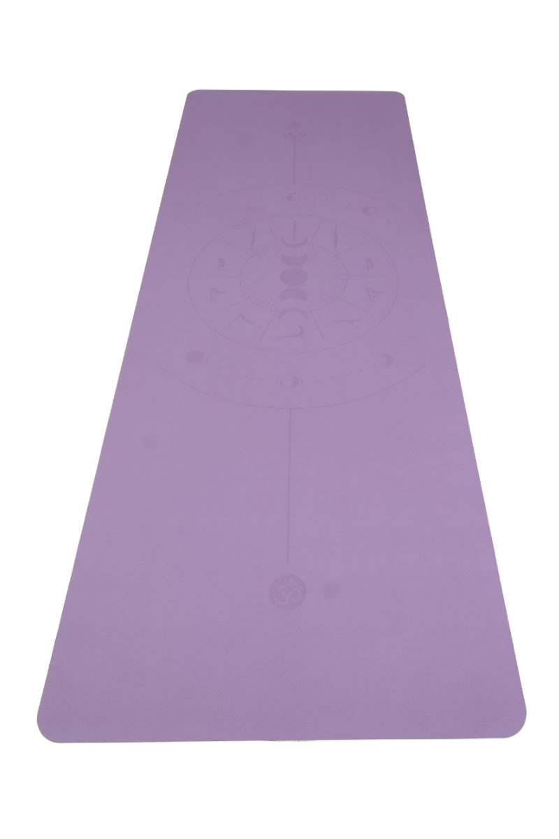 Yoga/Pilates Matı Kaydırmaz Doğal Kauçuk 5mm Mor Çember