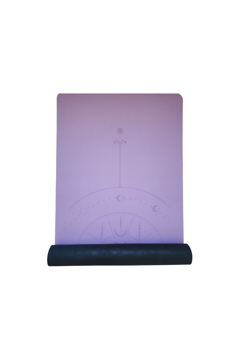 Yoga/Pilates Matı Kaydırmaz Doğal Kauçuk 5mm Mor Çember