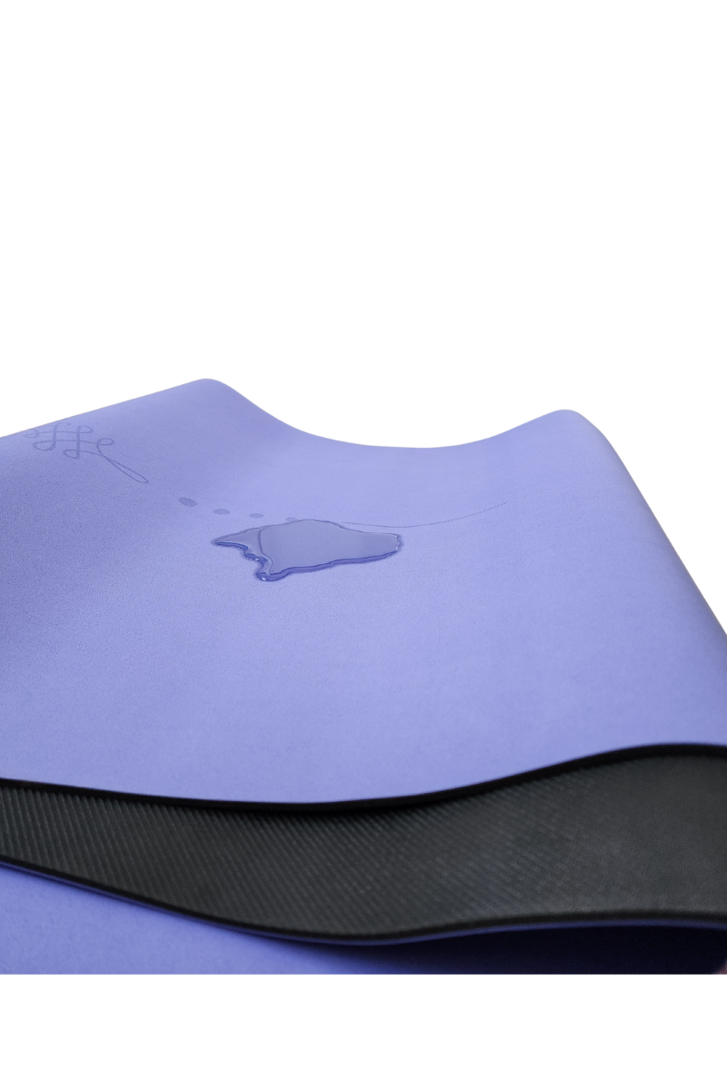 Yoga/Pilates Matı Kaydırmaz Doğal Kauçuk 5mm Mavi Lotus Desenli