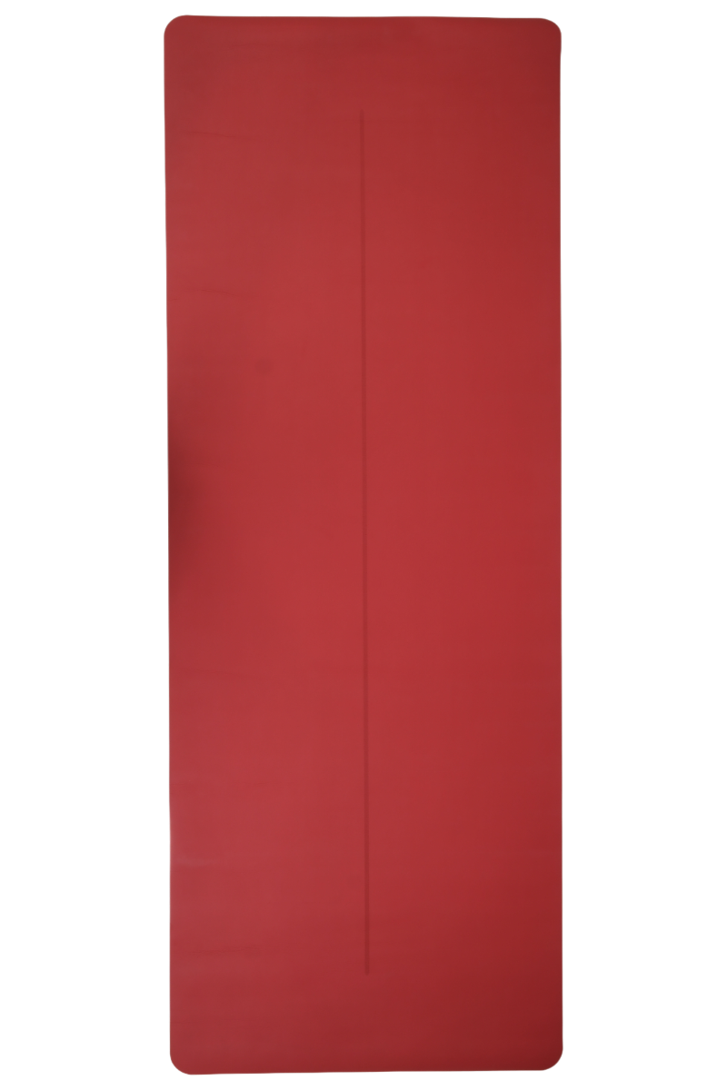 Yoga/Pilates Matı Kaydırmaz Doğal Kauçuk 5mm Kırmızı Sade