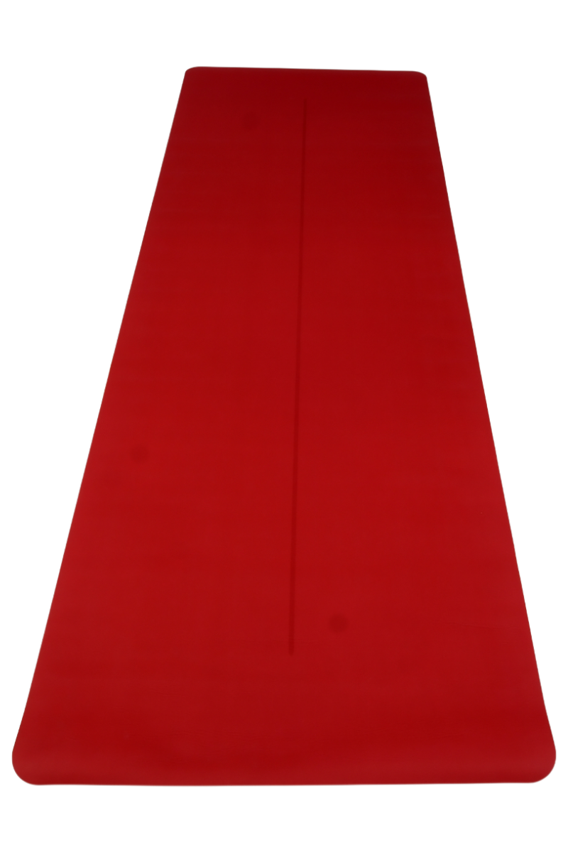 Yoga/Pilates Matı Kaydırmaz Doğal Kauçuk 5mm Kırmızı Sade