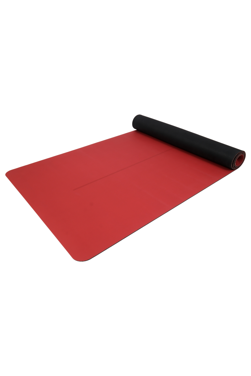 Yoga/Pilates Matı Kaydırmaz Doğal Kauçuk 5mm Kırmızı Sade