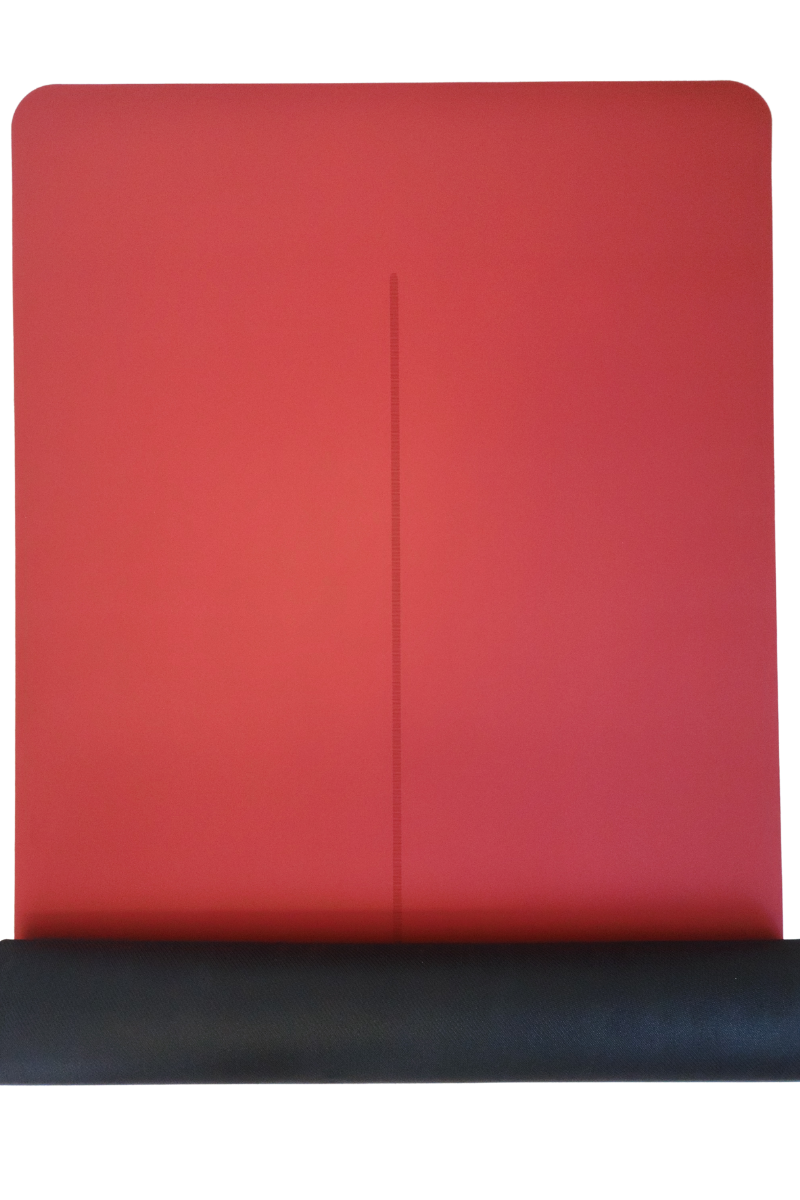 Yoga/Pilates Matı Kaydırmaz Doğal Kauçuk 5mm Kırmızı Sade