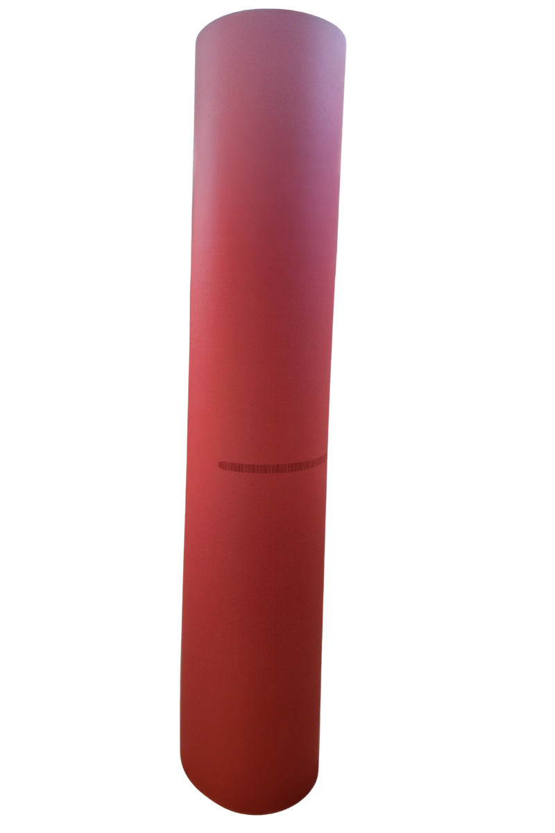 Yoga/Pilates Matı Kaydırmaz Doğal Kauçuk 5mm Kırmızı Sade