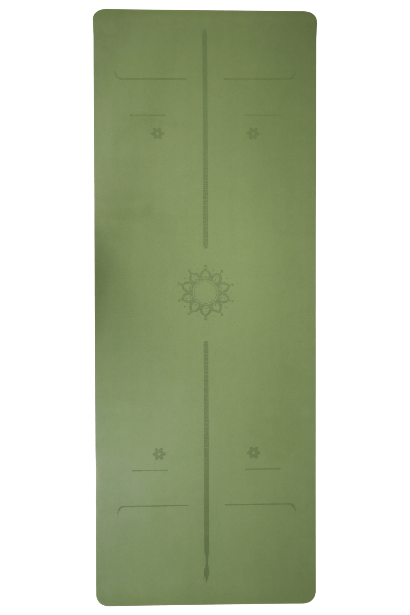 Yoga/Pilates Matı Kaydırmaz Doğal Kauçuk 5mm Yeşil Sade