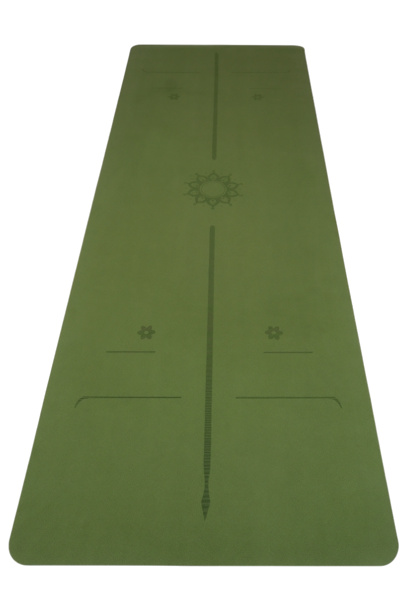 Yoga/Pilates Matı Kaydırmaz Doğal Kauçuk 5mm Yeşil Sade