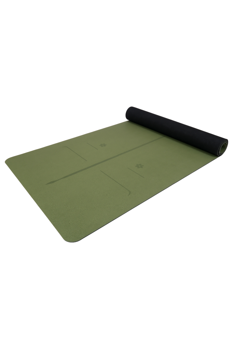 Yoga/Pilates Matı Kaydırmaz Doğal Kauçuk 5mm Yeşil Sade