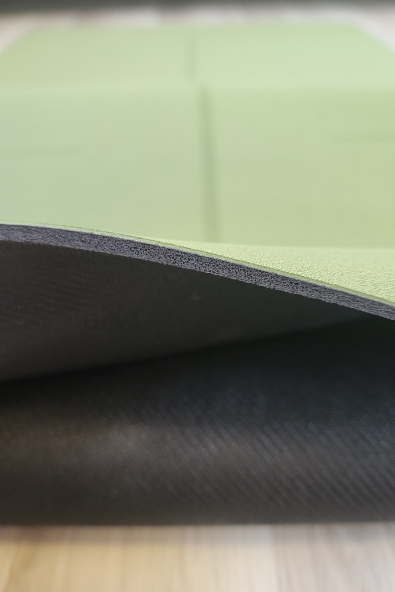 Yoga/Pilates Matı Kaydırmaz Doğal Kauçuk 5mm Yeşil Om Desenli