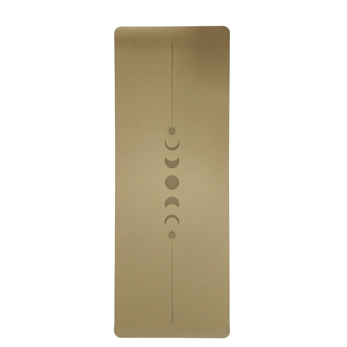 Doğal Mantar Yoga Mat Kokusuz Kauçuk Taban 5mm Ay Desenli