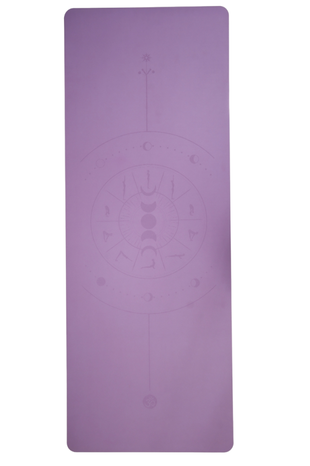 Yoga/Pilates Matı Kaydırmaz Doğal Kauçuk 5mm Mor Çember