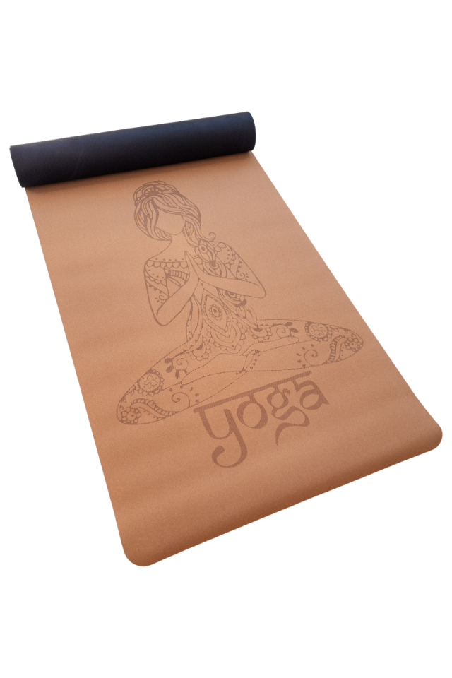 Mantar Mat 5mm Kauçuk Taban Yogi Desenli